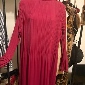 CeCe Red Pleated Dress